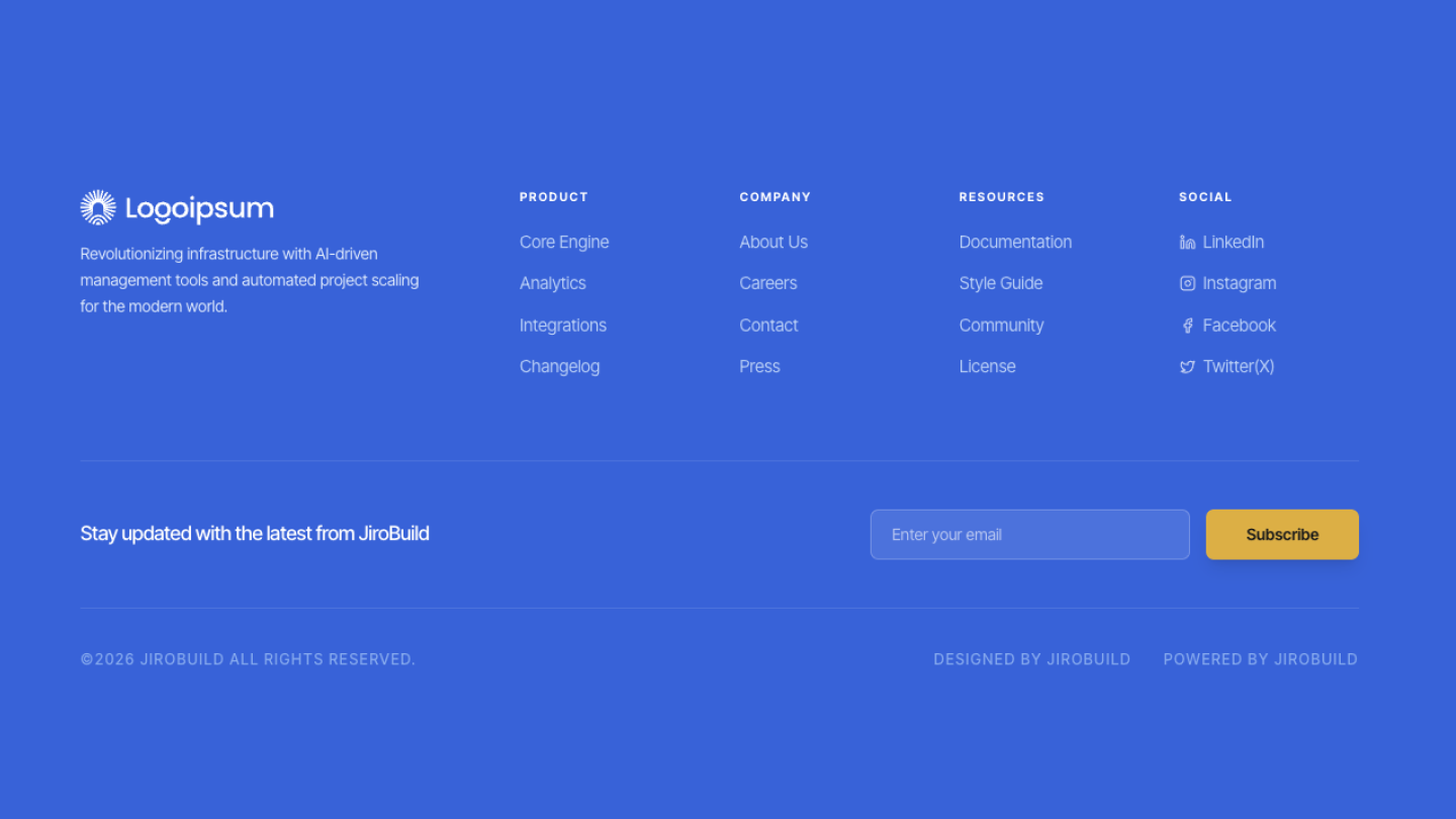 Footer With Newsletter