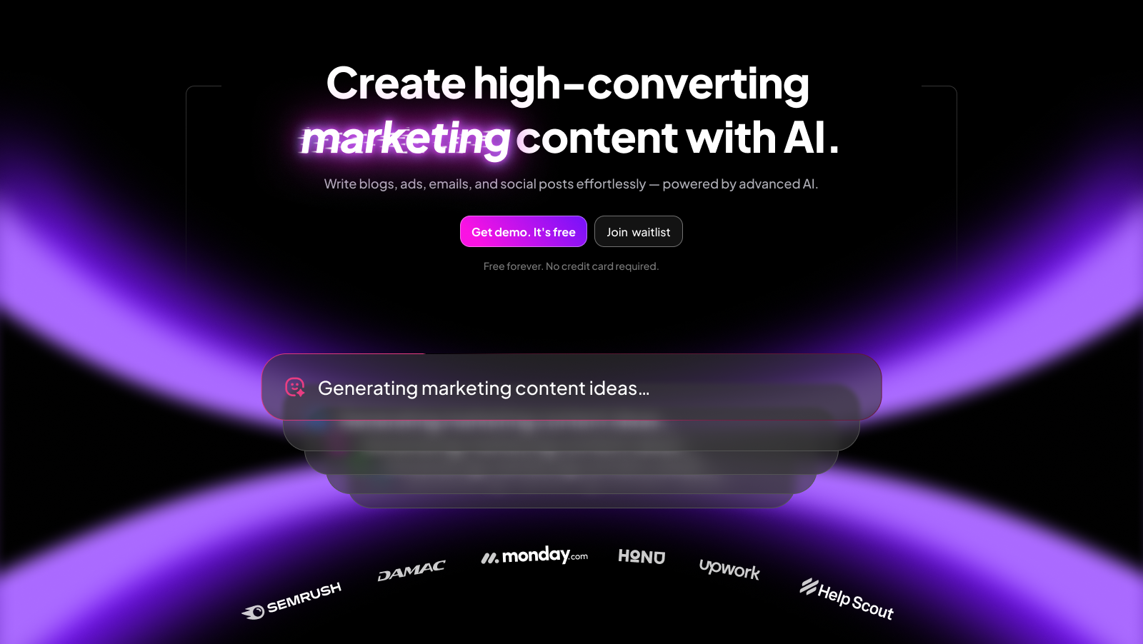 AI Content Writer & Marketing Assistant Header