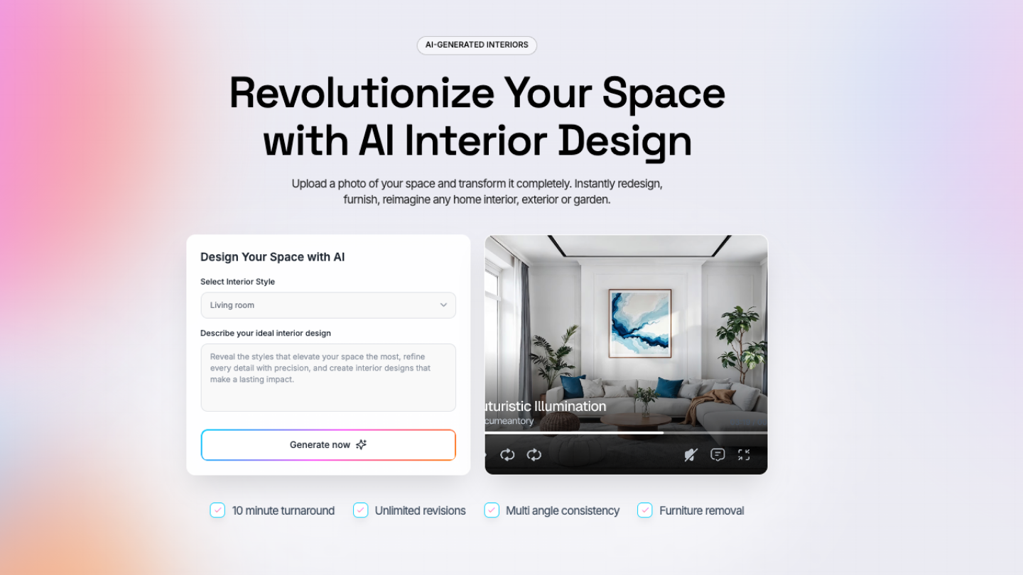 AI Interior Generator Header