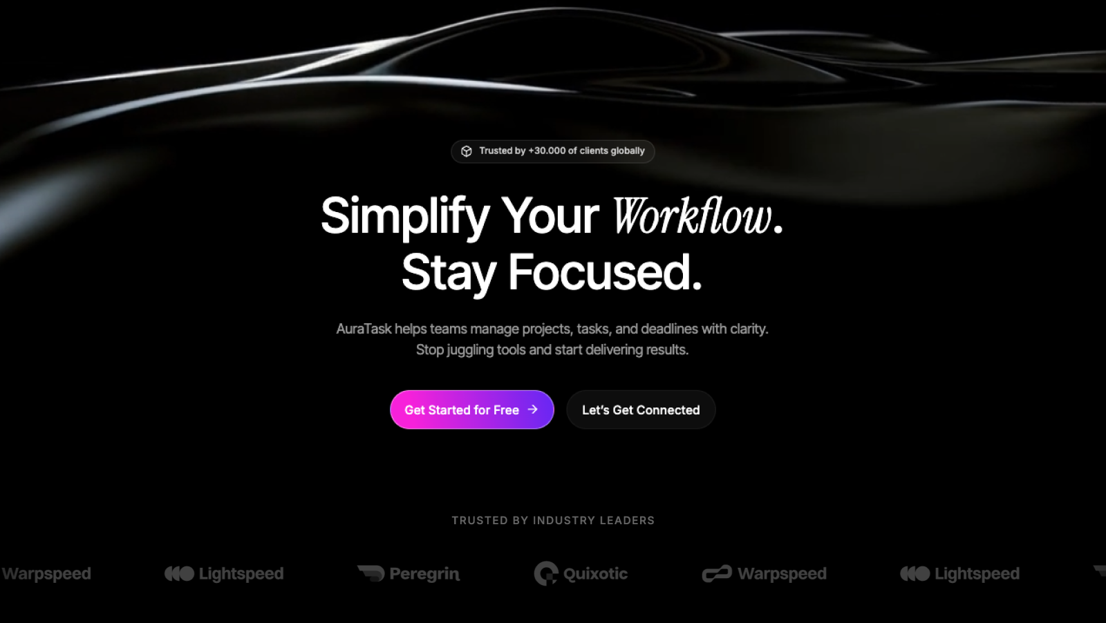 AI Task Manager Website Header