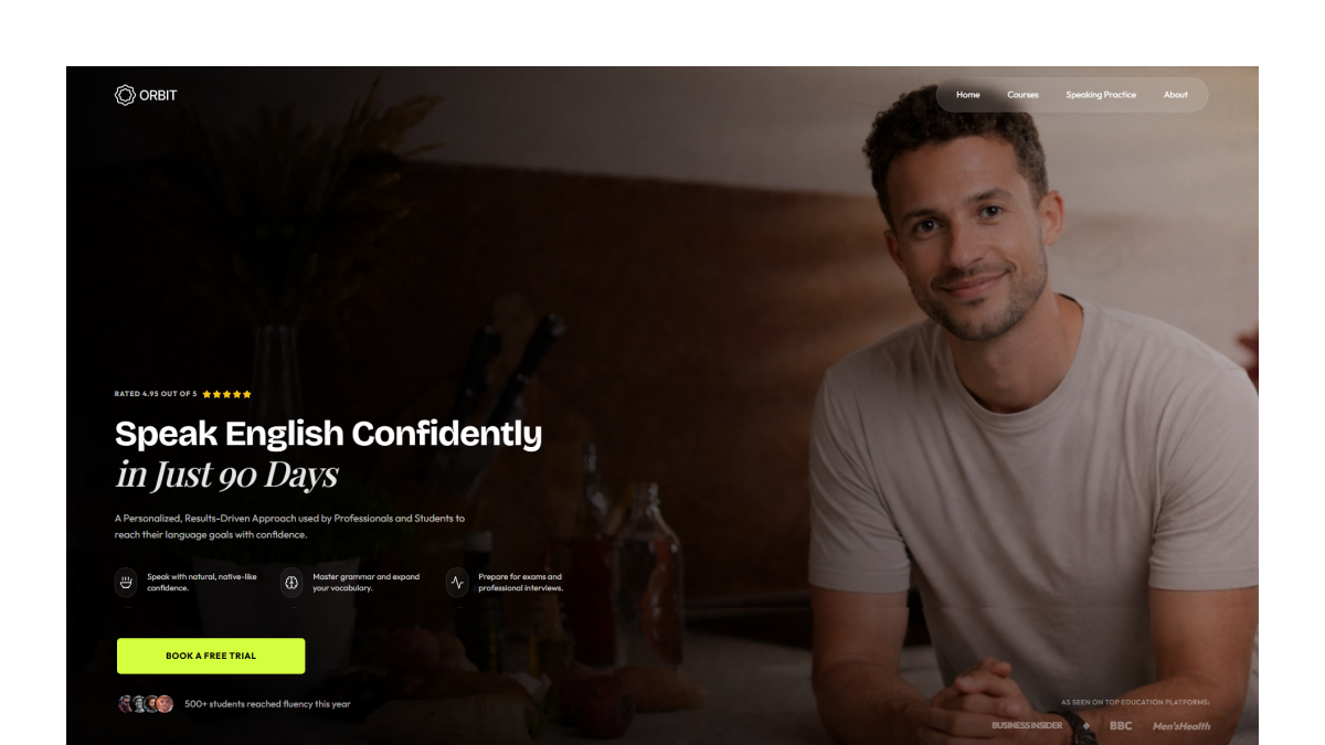 English Teacher Portfolio Hero Orbit